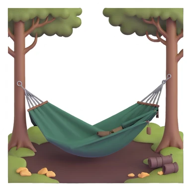bushcraft hammock with tarp in forest sticker