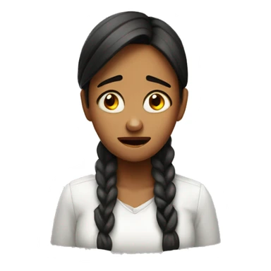 girl in anguish sticker