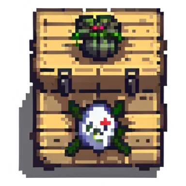 power up crate with bomb symbol for a video game sticker