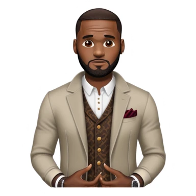 lebron james with a baller outfit  sticker