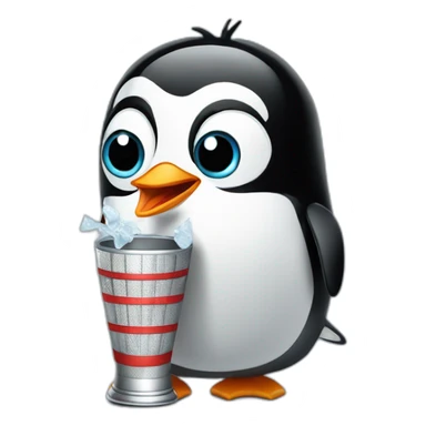 Penguin holding a sign saying Stanley Cup sticker