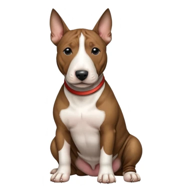 brindle english bull terrier sitting down sticker