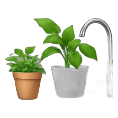 plant pot doing dishes sticker