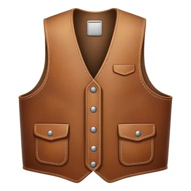 Brown leather vest sticker