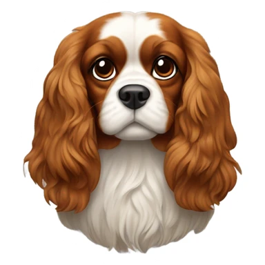 King Charles spaniel with the King's thumbprint sticker