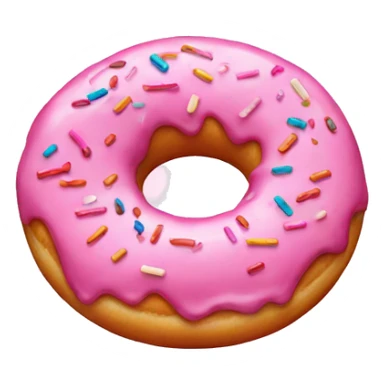 Pink donut with sprinkles  sticker