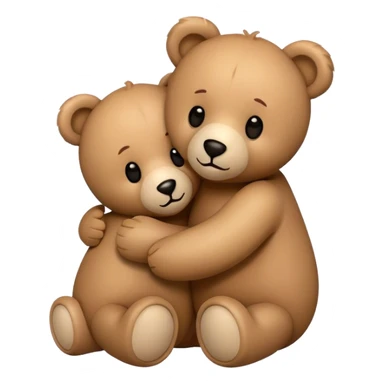 Two teddy bears hugging sticker