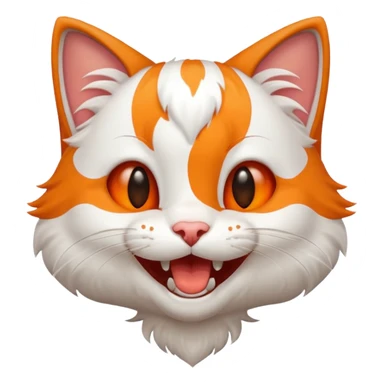 Laughing kitty heart sticker