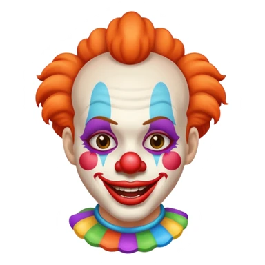Wink clown sticker