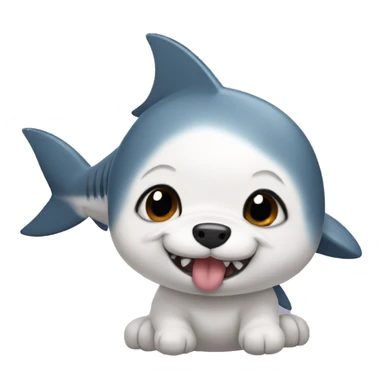 Shark puppy sticker