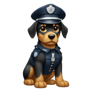 Chien policier sticker