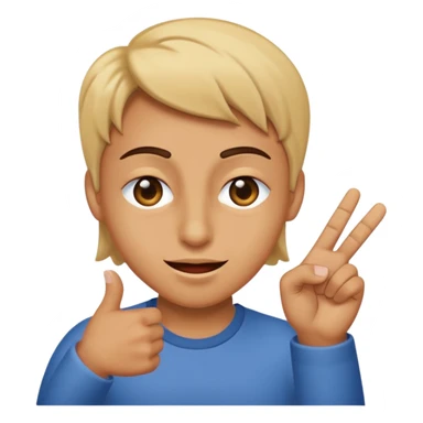 blink with one eye with hand pointed  sticker