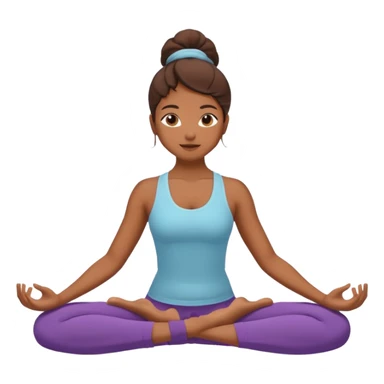 Fille qui fait yoga brune sticker