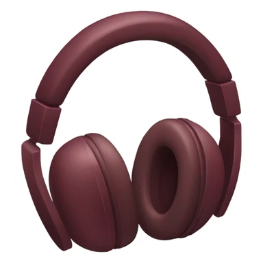 Burgundy headphones sticker