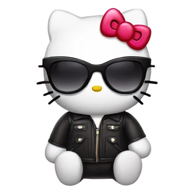 Hello kitty with sunglasses sticker