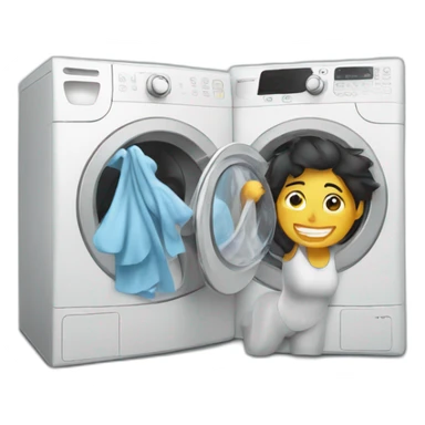 work from home but doing laundry sticker