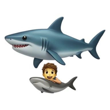 Enfant sur un requin sticker