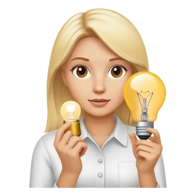 blondi with lightbulb  sticker