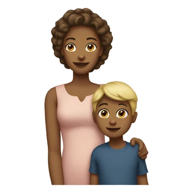 A mother with her boy sticker