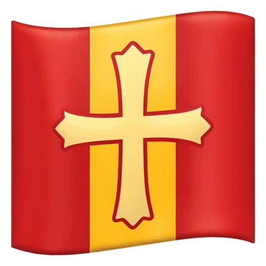 Flag red background yellow cross sticker