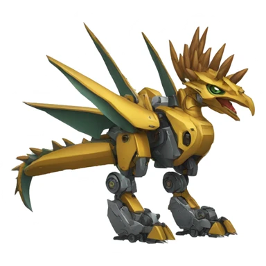 Spiky Medabot-Raptor-Dragon-Mecha sticker