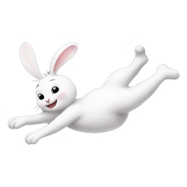 bunny doing a cartwheel sticker