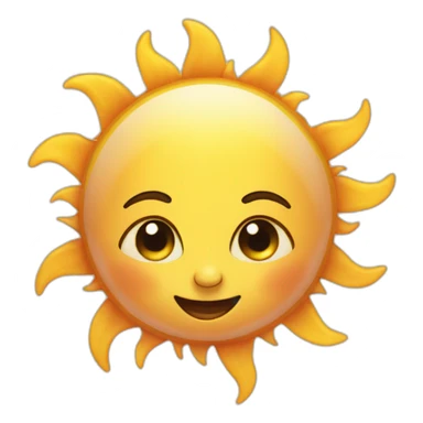The sun with the face of a baby sticker