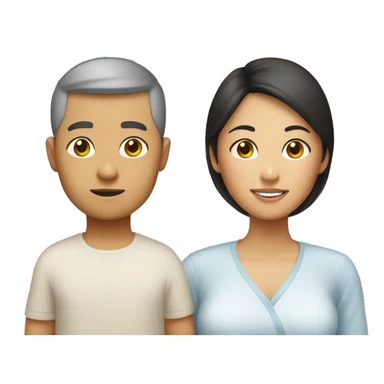 asian mom, white dad baby boy sticker