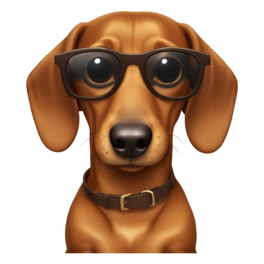 Dachshund with sunglasses sticker