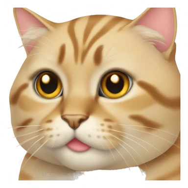 Buff colored tabby cat  sticker
