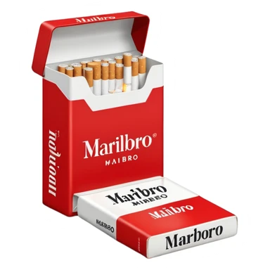 cigarette marlboro with the name Marlboro on the package MARLBORO
 sticker