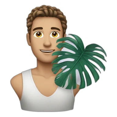 fanning with palm leaves sticker