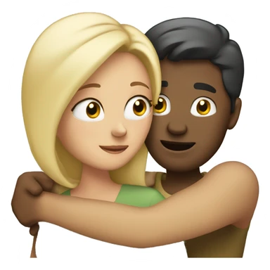 Wife hugging husband sticker