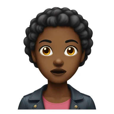 Black girl mad sticker