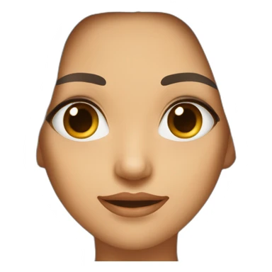 brune yeux marron visage fin sticker