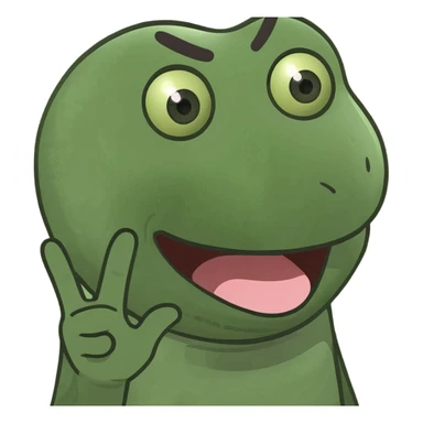 Emoji with tounge out and hands to its side sticker