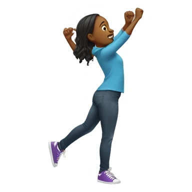 Girl doing the dab sticker