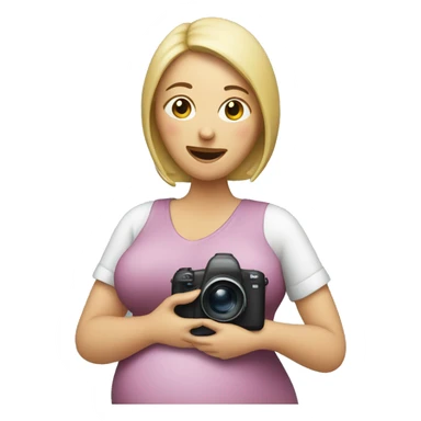 Pregnant woman with a camera  sticker