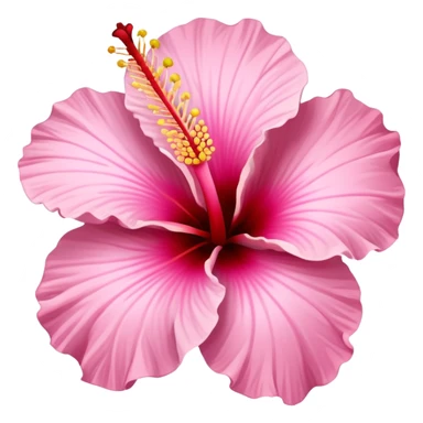 hawaii styled hibiscus, light pink sticker