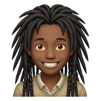 Black dread head sticker