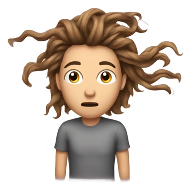 stress pulling hair out sticker