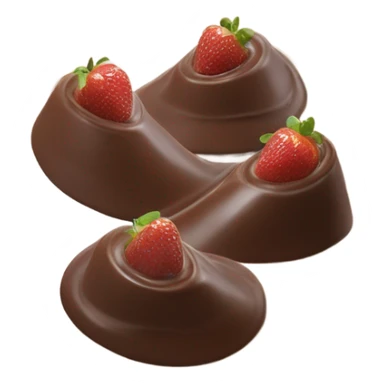 Chocolate mousse quenelle on glass plate sticker