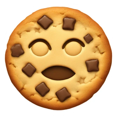 a cookie with a baked dollar sign  sticker