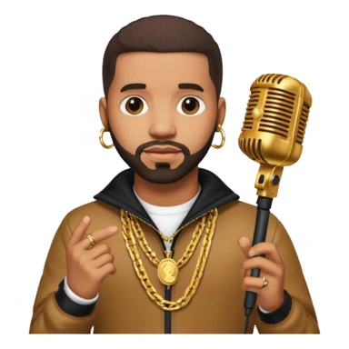 drake with microphone sticker