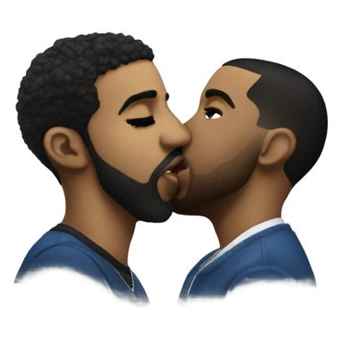 Drake kissing p diddy sticker
