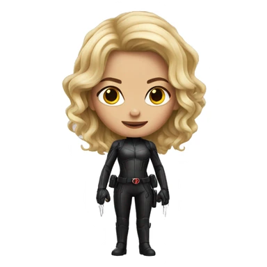 black widow blond realistic sticker