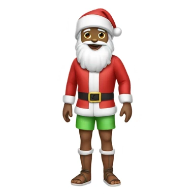 Santa with summer outfit sticker