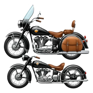 a motorcycle with a side car sticker