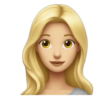 A blonde ux Girl with Stary night background sticker