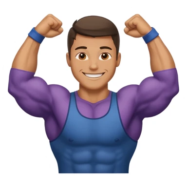 A handsome man with muscles sticker